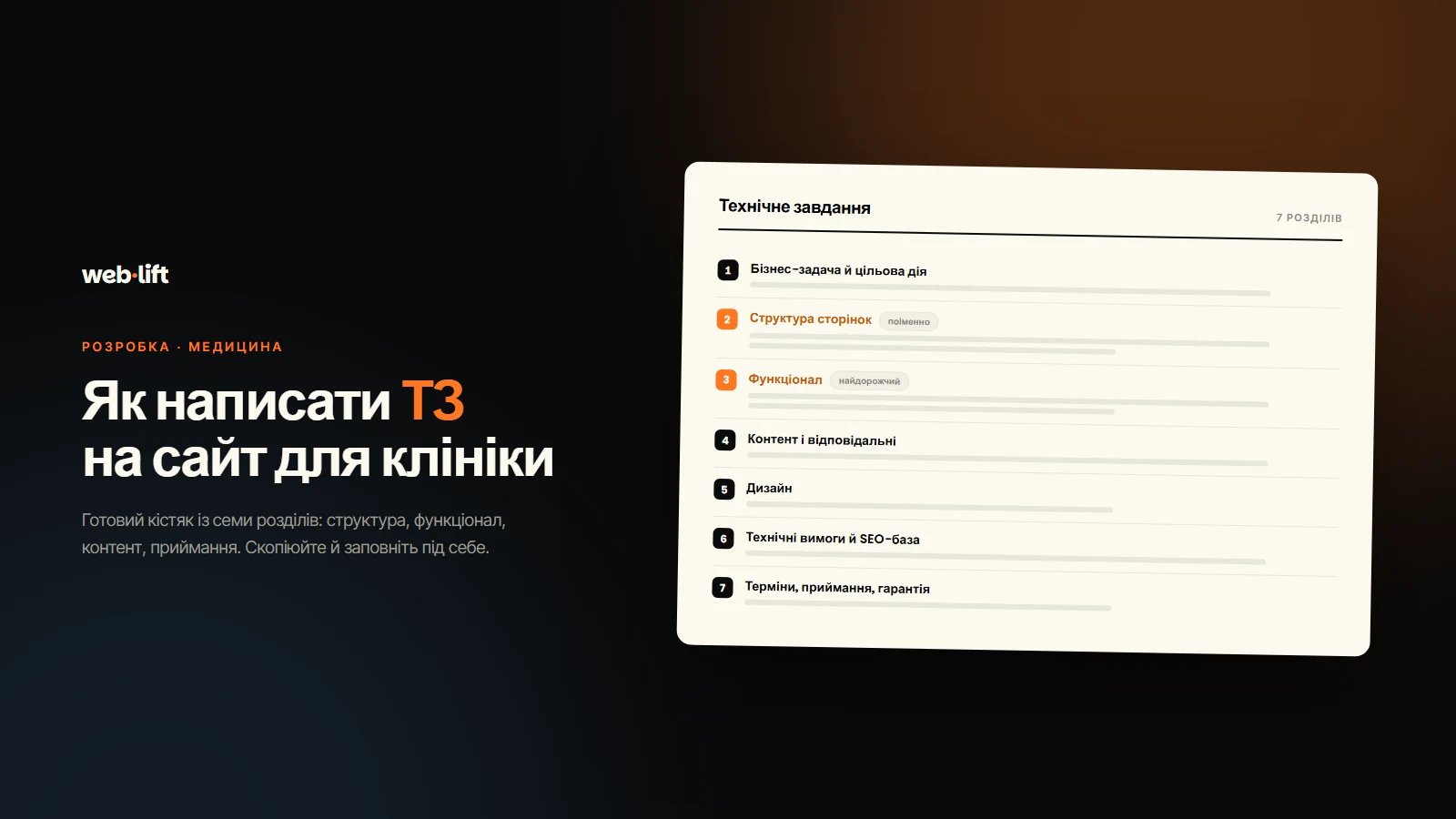 Як написати ТЗ на сайт для клініки